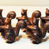 Napkin Rings: Dark Brown Squirrel Napkin Rings