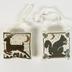 Ornament: Cross stitch deer and squirrel
