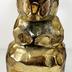 Sculpture: Cast metal brushed gold squirrel