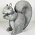 Ornament: Concrete squirrel with painted nails