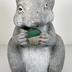Ornament: Concrete squirrel with painted nails